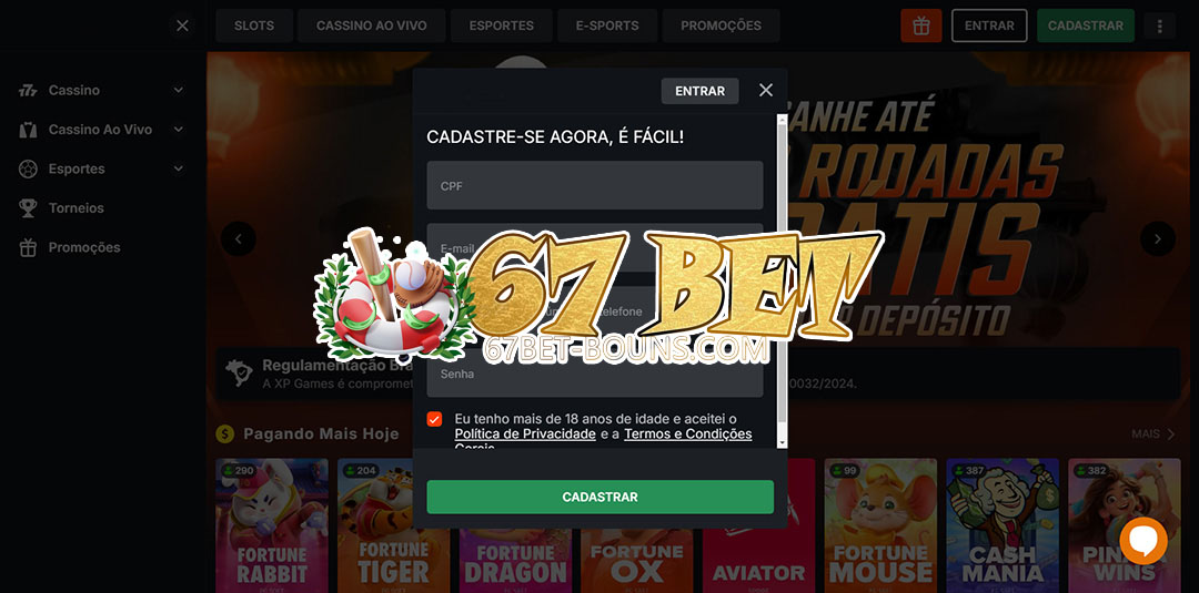 67 bet registrar